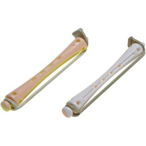 Коклюшки 6,5 мм длинные бело-розовые, 12 штук в упаковке