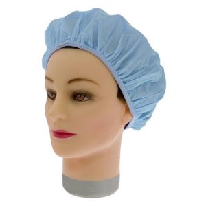 Шапочка для душа голубая с голубой резинкой