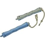 Коклюшки пластиковые серо-голубые (12 штук)