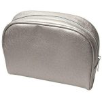 Косметичка серый металлик 22х8х14см