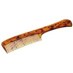 Расчёска с ручкой желто-коричневая