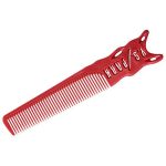 Расчёска для стрижки с эргономичной ручкой красная
