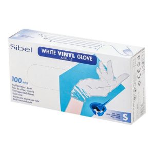 Перчатки винил 100 шт (S)