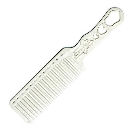 Расчёска с ручкой и тонким обушком большая синяя для стрижки под машинку