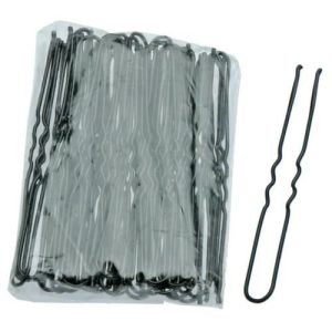 Шпильки для волос 50 мм чёрные волнистые