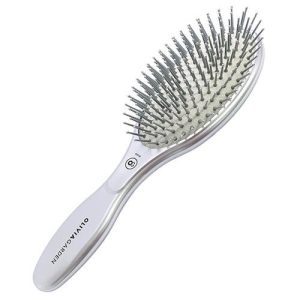 Щётка EXPERT CARE OVAL Nylon Bristles Silver с керамической поверхностью