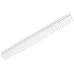 Расческа для стрижки редкозубая длин. комбин. белая