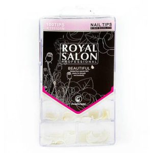 Типсы Royal Salon PS13W белые матовые короткие в коробке 100шт