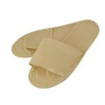 Тапочки Россия "ПРОЦЕДУРНЫЕ" Спанбонд Бежевые с открытым мысом 25 пар в уп.