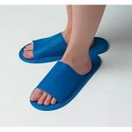 Тапочки Россия "ПРОЦЕДУРНЫЕ" Спанбонд Синие с открытым мысом 25 пар в уп