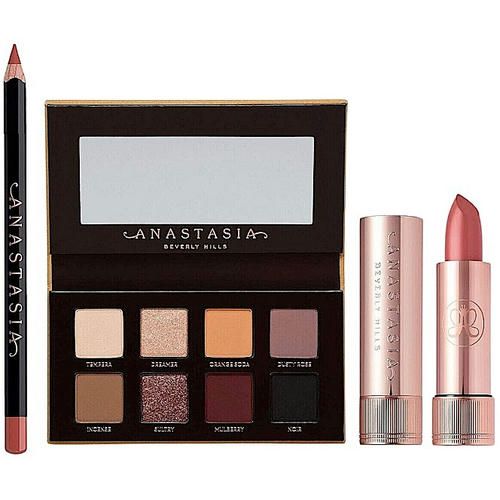 Anastasia Beverly Hills Mini Soft Glam Deluxe Trio (pal/6.4g + lipst/3 g + lip/liner/1.14g) Набор для макияжа
