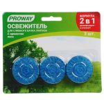 PROWAY Освежитель таблетка для сливного бачка унитаза "Лес" 32гр. 3шт, (ПАВ), блистер