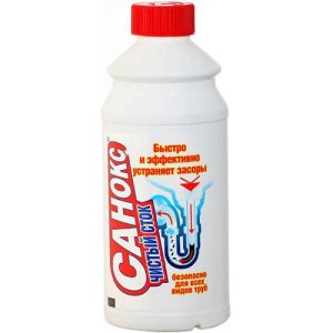 Средство для устранения засоров SANOX чистый сток, 500мл