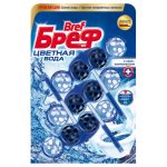 Блоки для унитаза BREF подвесные 3х50г колор актив с хлором, 50г