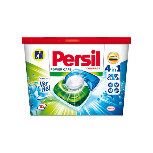 Средство для стирки PERSIL в капсулах, свежесть вернель, 21 шт