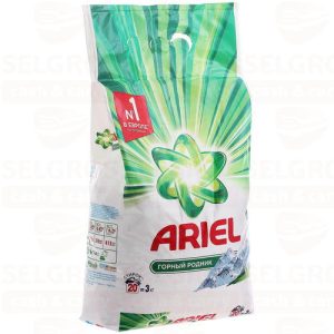 Стиральный порошок автомат ARIEL горный родник, 3кг