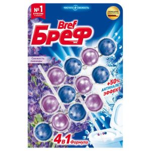 Блок для унитаза BREF 3х50г свежесть лаванды, 50г