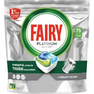 Капсулы для посудомойки Fairy Platinum All in One 75 шт