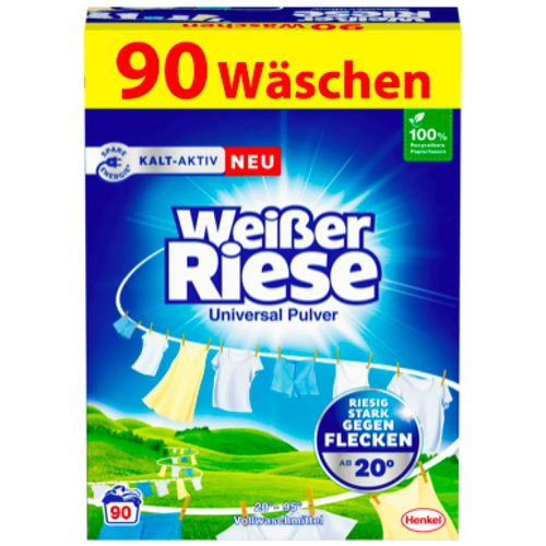 Стиральный порошок универсальный Weiser Riese 90 стирок, 4,5 кг