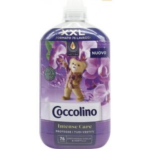 Кондиционер для белья Coccolino Intense Care концентрированный кондиционер для стирки Orhidea Viola e Mirti 1,75 л (76 стирок)