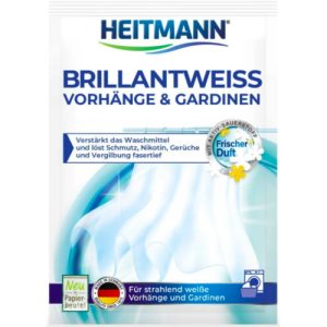 Отбеливатель для гардин Heitmann Brilliant White "Ярко-белые шторы и гардины" 50 г
