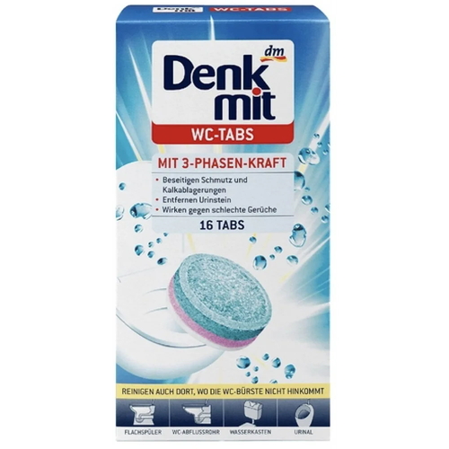 Таблетки для чистки унитазов Denkmit WC Reiniger Tabs 16 шт