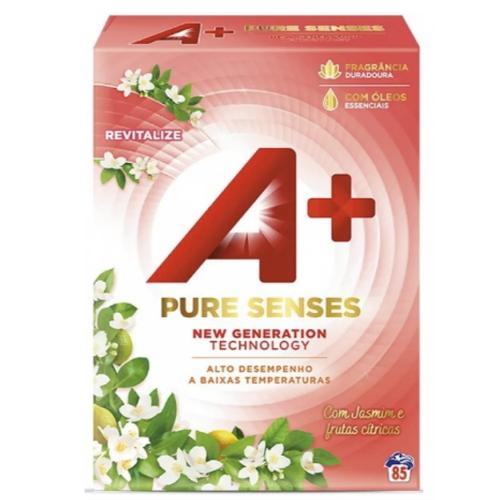 Порошок для стирки A+ Universal Жасмин и Цитрус с эфирными маслами, 5.1 кг (85 стирок)