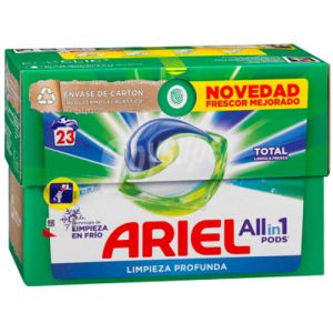 Капсулы для стирки Ariel Total Limpio&Fresco, универсальные, 23 шт