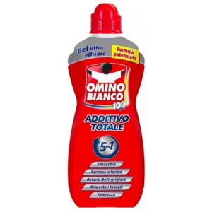 Жидкий пятновыводитель для белых и цветных тканей 5 в 1 OMINO BIANCO ADDITIVO TOTALE, 900 мл