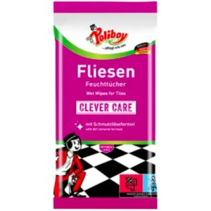 Влажные салфетки для плитки Poliboy Clever Care Wet Fliesen 15 шт