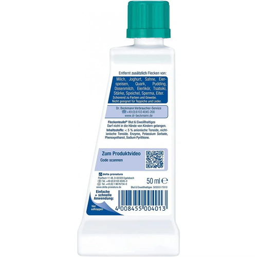 Выводитель пятен от крови и белковых продуктов Dr.Beckmann Fleckenteufel Blut&Eiweisshaltiges, 50 мл — изображение 2