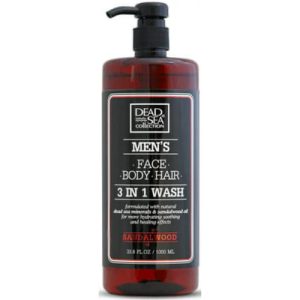 Гель для душа, волос и лица Dead Sea Collection Men's Sandalwood Face, Hair & Body Wash 3 in 1, 1 л