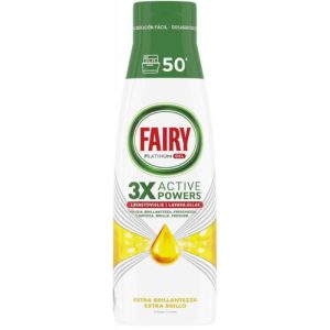 Гель-концентрат для мытья посуды в посудомоечной машине Fairy Platinum Gel 3 active powers лимон 50 доз 1 л