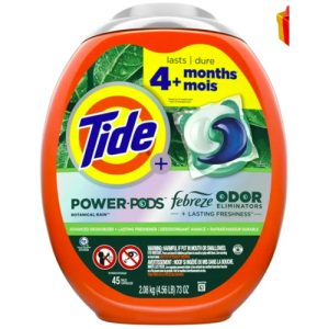 Капсулы для стирки Tide Power Pods with Febreze, Botanical Rain, 45 штук