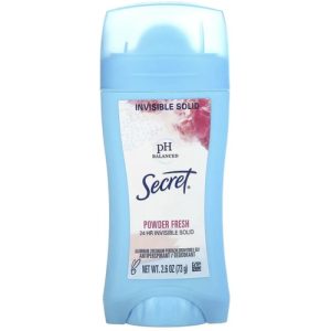 Твердый антиперспирант/дезодорант Secret со сбалансированным уровнем pH, невидимая защита, свежий аромат роз 73 г