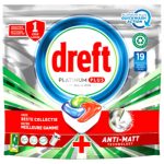 Капсулы для посудомоечной машины Dreft Platinum Plus All In One 19 шт