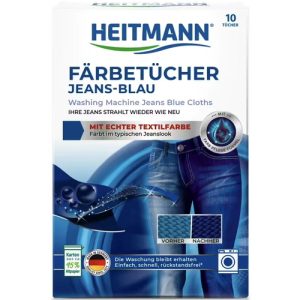 Салфетки для стирки и поддержания насыщенности цвета джинсов HEITMANN Jeans-Blau T_cher 10 шт