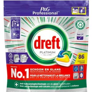 Капсулы для посудомоечной машины Dreft Platinum All in One Цитрус 86 шт