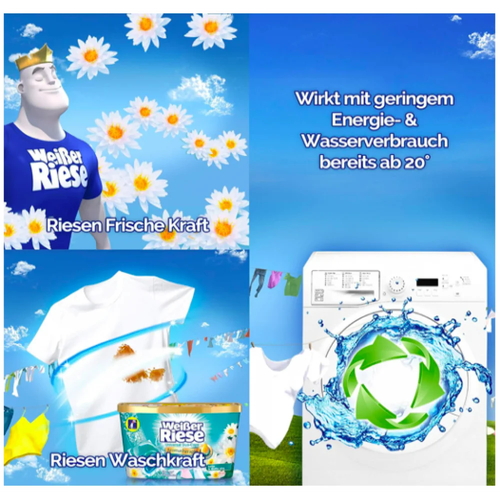 Капсулы для стирки универсальные Wei_er Riese Universal Trio-Caps AromaTherapy Essentials аромат Лотос и белая лилия 64 шт — изображение 2