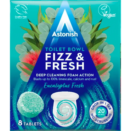Таблетки для мытья унитаза Astonish Toilet Bowl Fizz&Fresh Eucalyptus Fresh Свежесть эвкалипта, 8 капсул