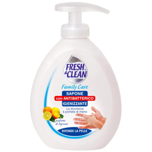 Дезинфицирующее жидкое мыло с цитрусовым ароматом Fresh&Clean 300 ml