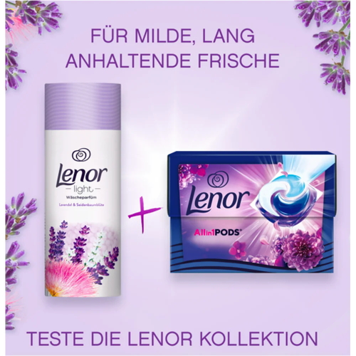 Гранулированний кондиционер Lenor Light Wascheparfum Lavendel & Seidenbaumblute, 160 гр — изображение 2