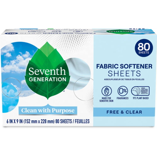 Seventh Generation салфетки для сушильной машины Free & Clear Fragrance Free 80 шт