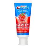 Зубная детская паста Crest Kids, против кариеса с фтором, для детей от 2 лет, со вкусом клубники, 119 гр