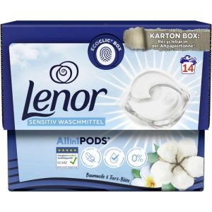 Капсулы для стирки Lenor All In 1 Cotton & Tiare Flower 14 шт