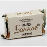 Мыло туалетное 100гр Банное в цветной обертке