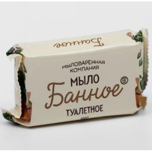 Мыло туалетное 100гр Банное в цветной обертке