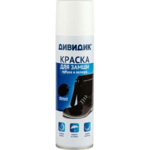 Краска Дивидик для замши нубука и велюра черная, 250 мл 1 шт