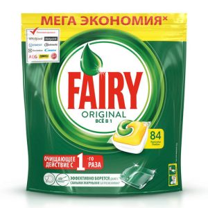 Средство для посуды в капсулах для посудомоечной машины Fairy all in 1 Лимон 84шт 1 шт