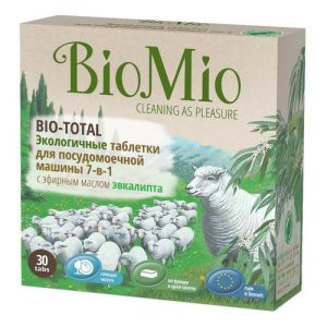 Таблетки для посудомоечной машины Biomio 30штx20гр с маслом эвкалипта 1 шт